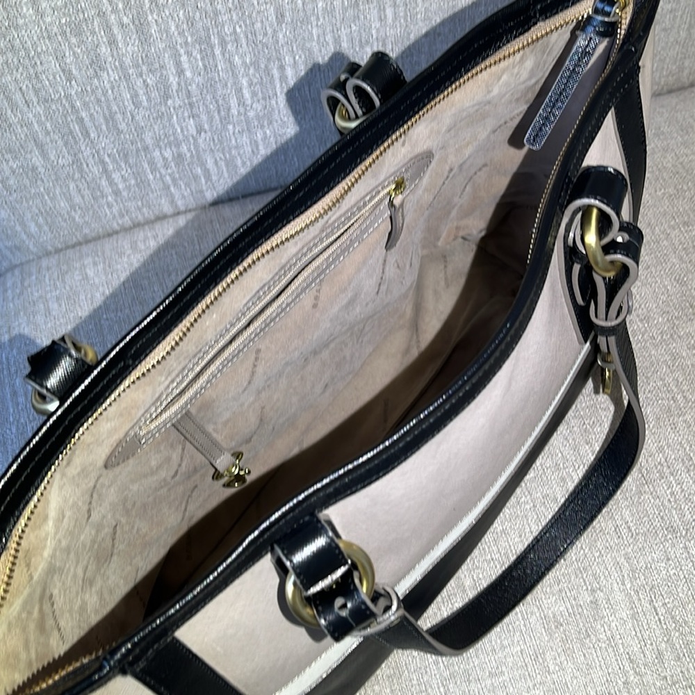 BRAHMIN | ARNO +  WALLET | BLACK + GREY SAFFIANO - Picture 4 of 11